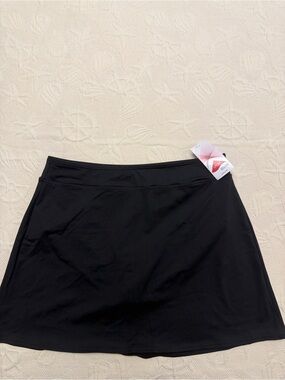 Lands End Black Swim Skirt 12L NWT